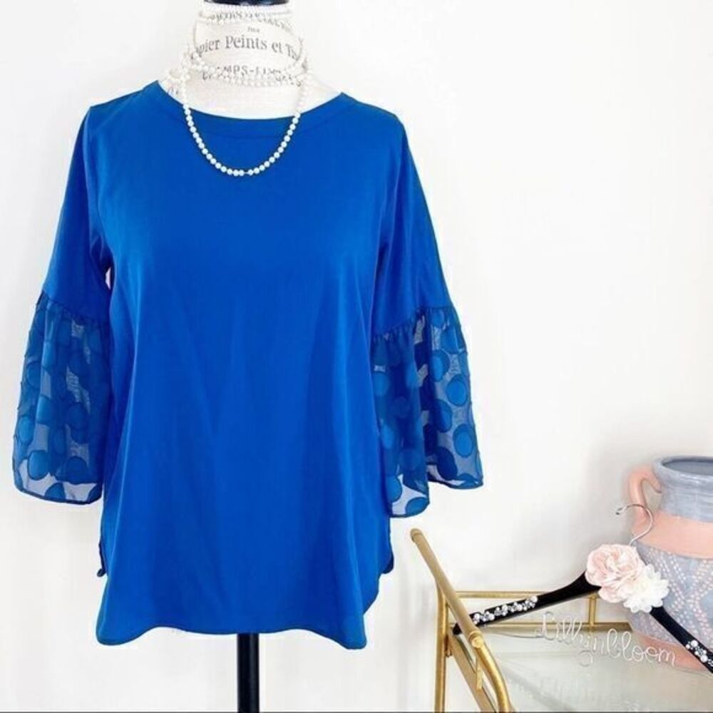 Van Heusen Ladies Blue Blouse with detail sleeves
